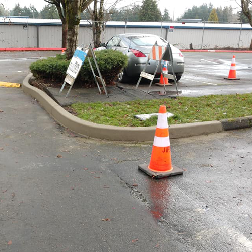commercial curbing-parking lot