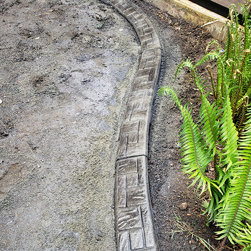 hand carved residential curbing